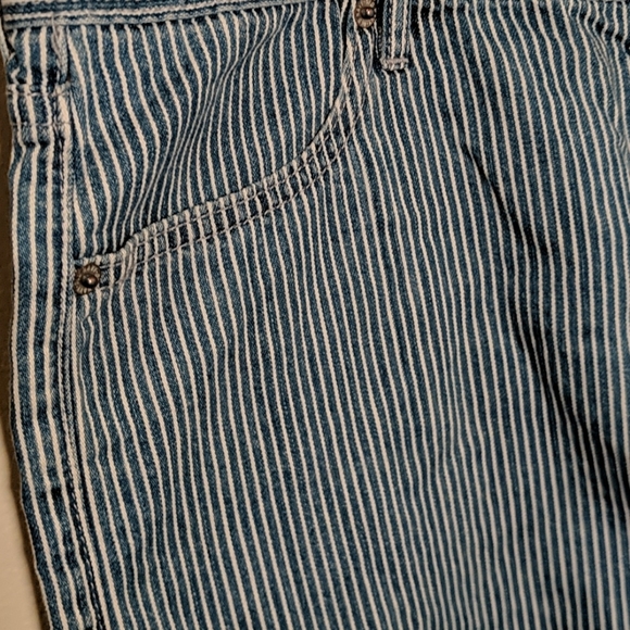 Striped denim style mini skirt - Picture 2 of 4